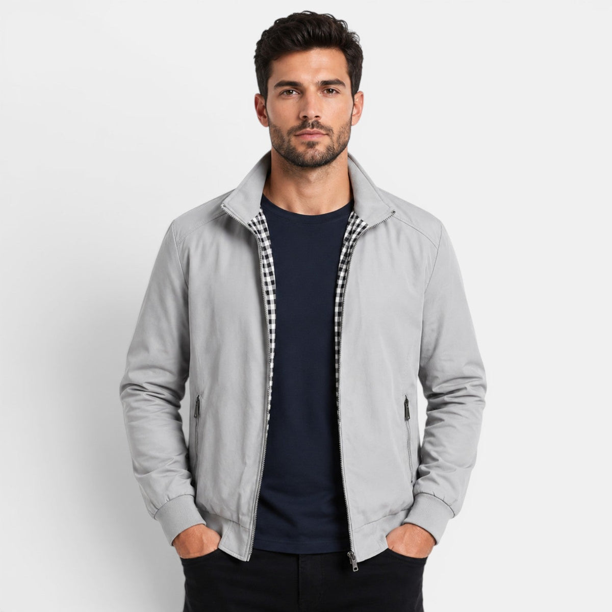 Men's Lightweight Casual Jacket Breathable Comfort Zip Front 11