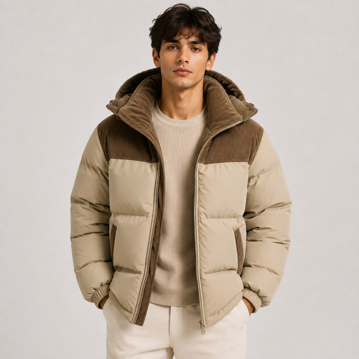 Men's Winter Puffer Jacket Thickened Windproof and Hooded 6