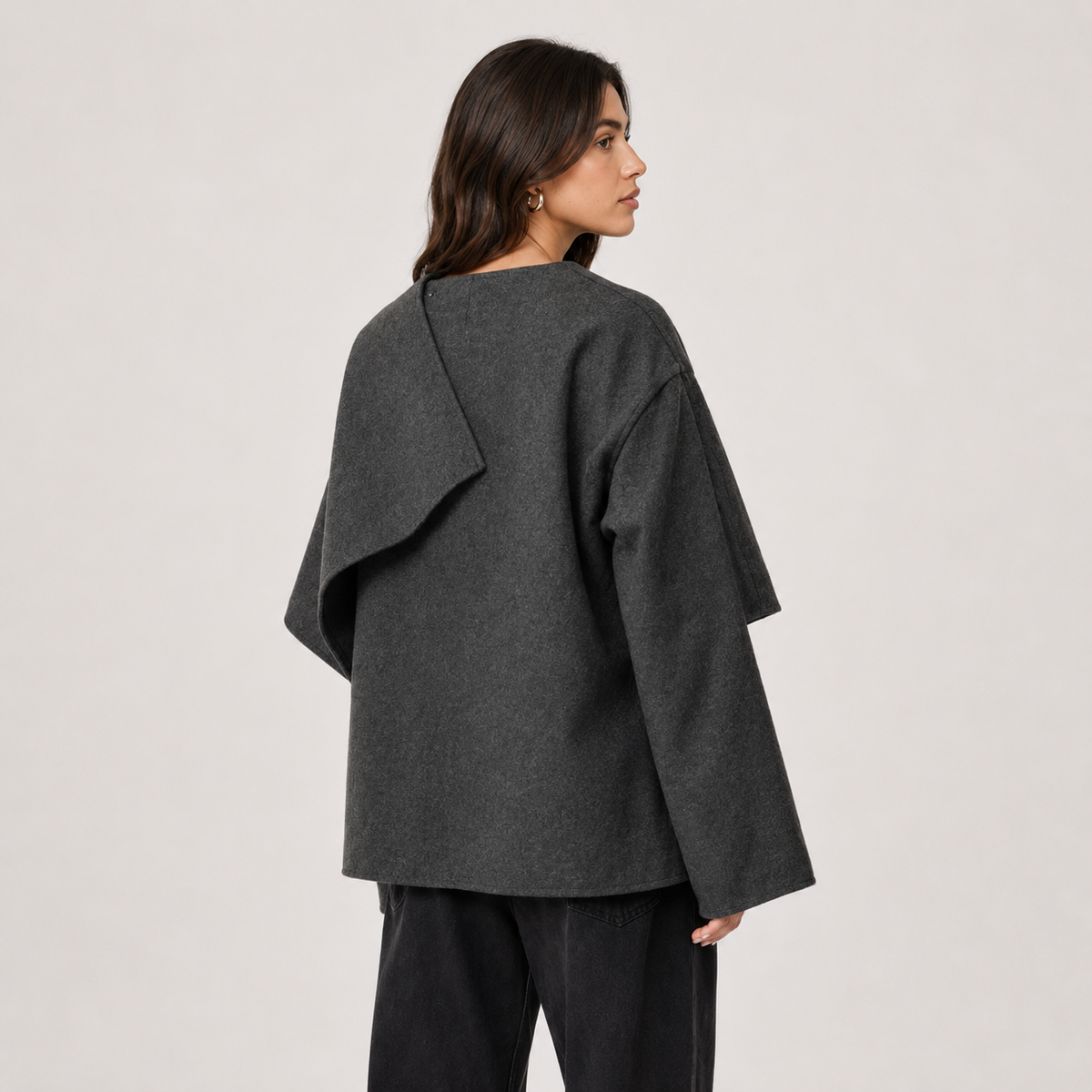 Women's Relaxed Fit Cape Coat Cozy Everyday Winter Jacket