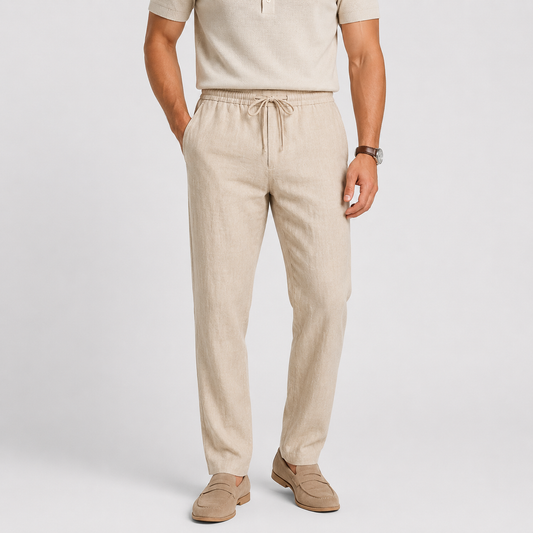 Men's Casual Pants Elastic Waist Lightweight Comfort 0