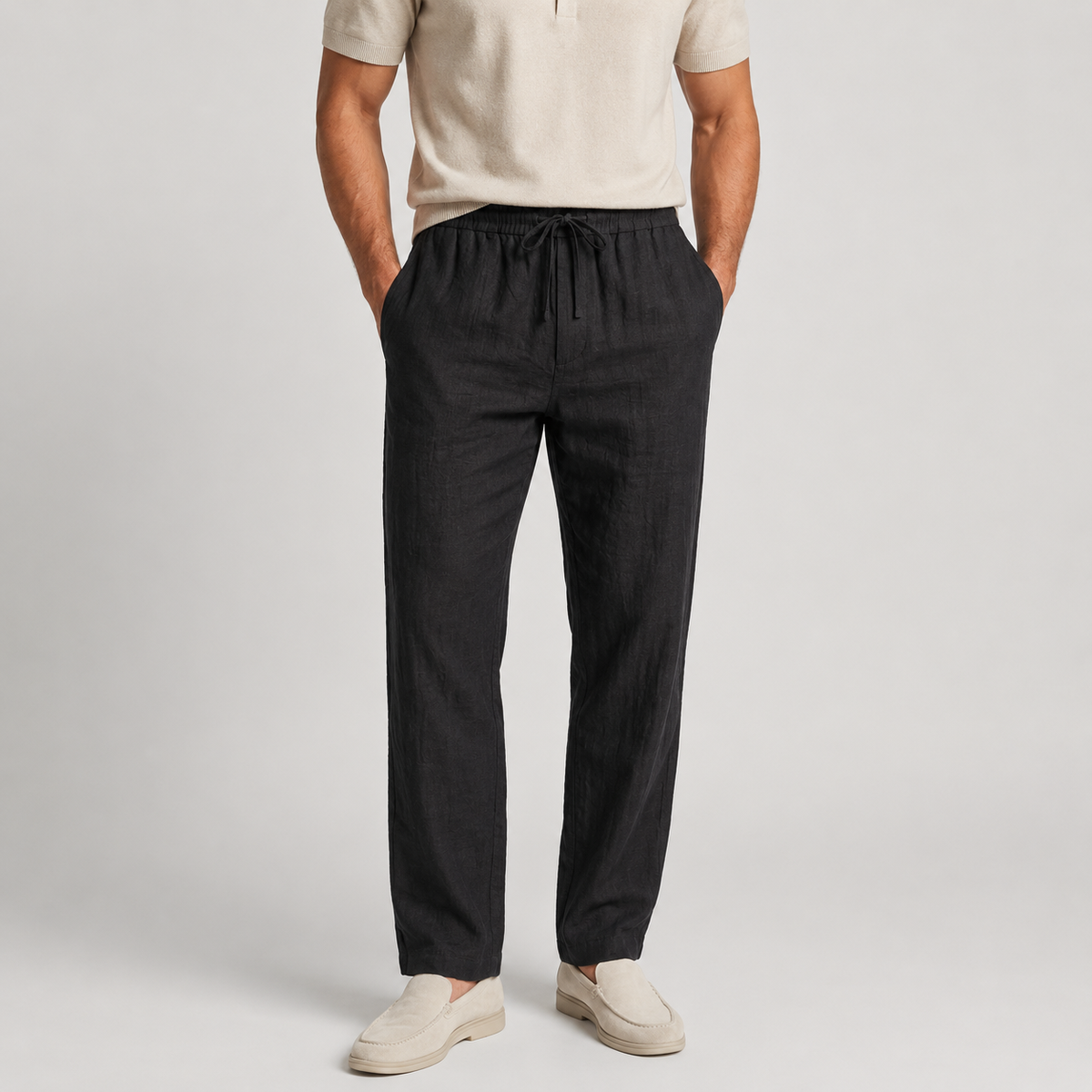 Men's Casual Pants Elastic Waist Lightweight Comfort 10