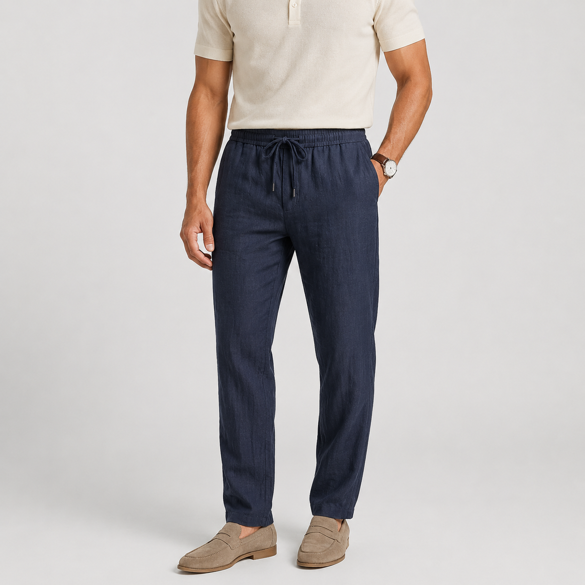 Men's Casual Pants Elastic Waist Lightweight Comfort 9