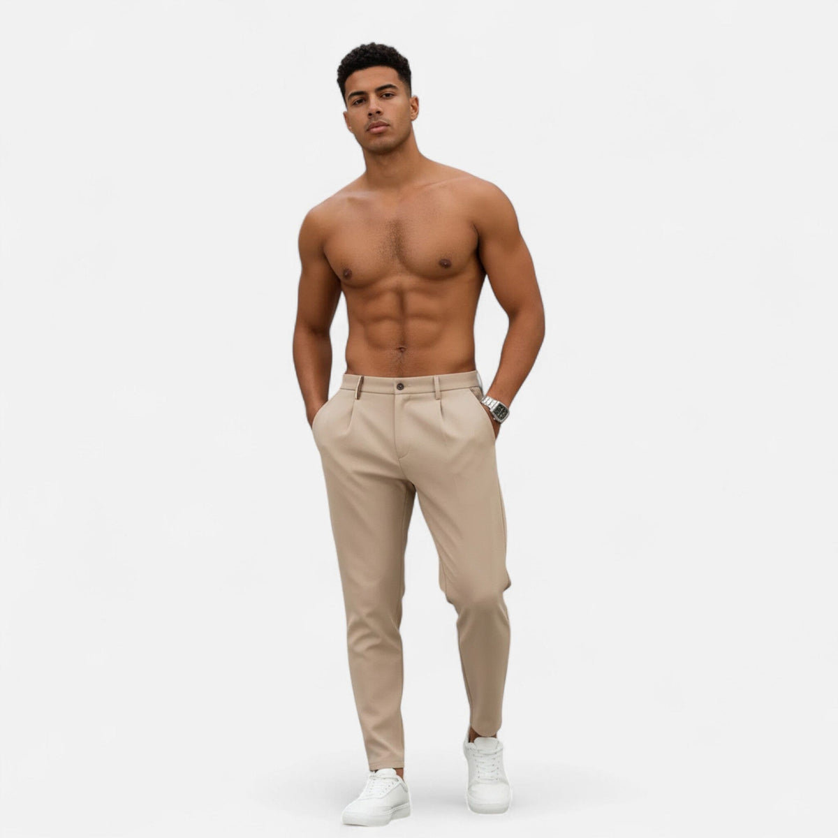 Men’s Classic Pleated Business Trousers 1
