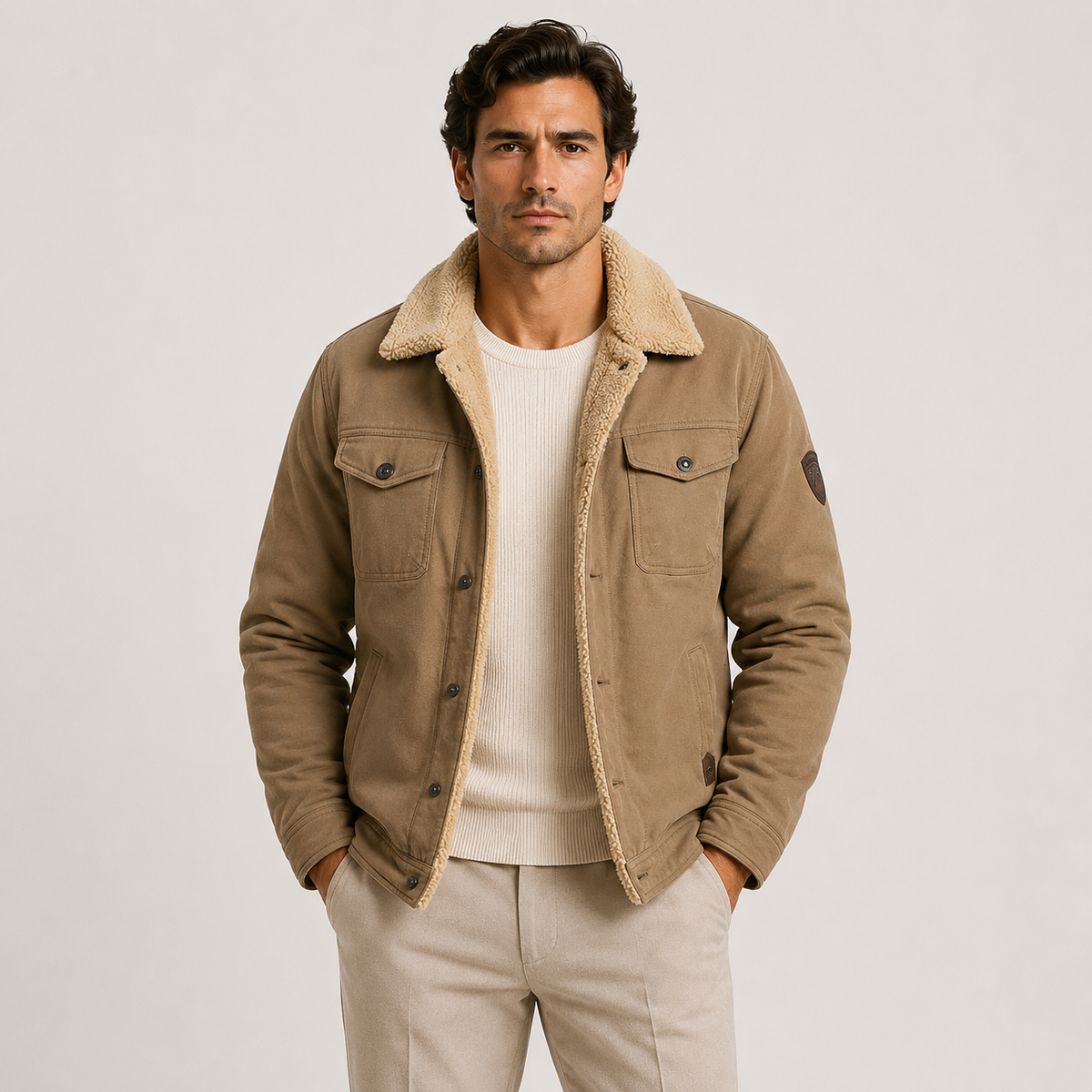 Men's Fleece Lined Utility Jacket Insulated Cold Weather Coat 0