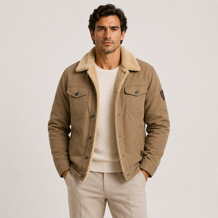 Men's Fleece Lined Utility Jacket Insulated Cold Weather Coat 0