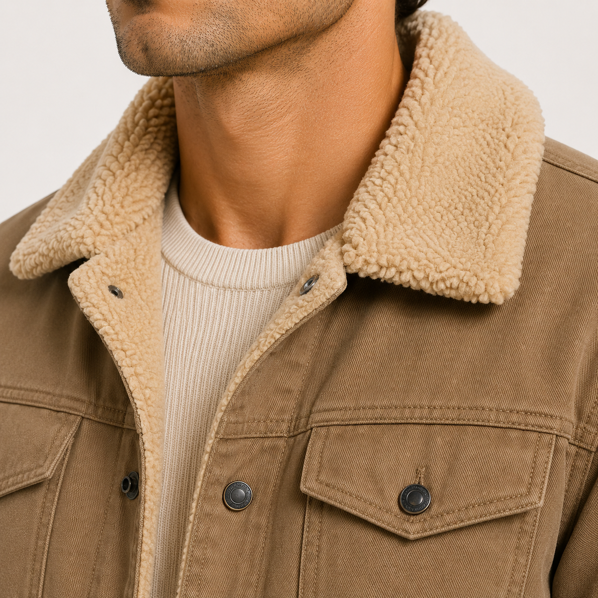 Men's Fleece Lined Utility Jacket Insulated Cold Weather Coat 2
