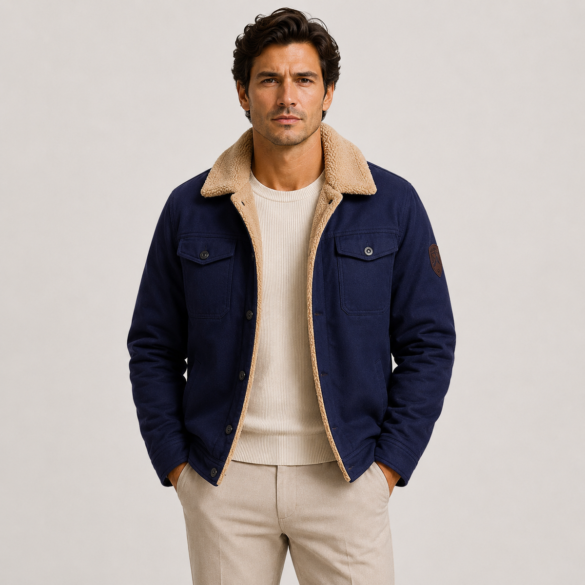 Men's Fleece Lined Utility Jacket Insulated Cold Weather Coat 4