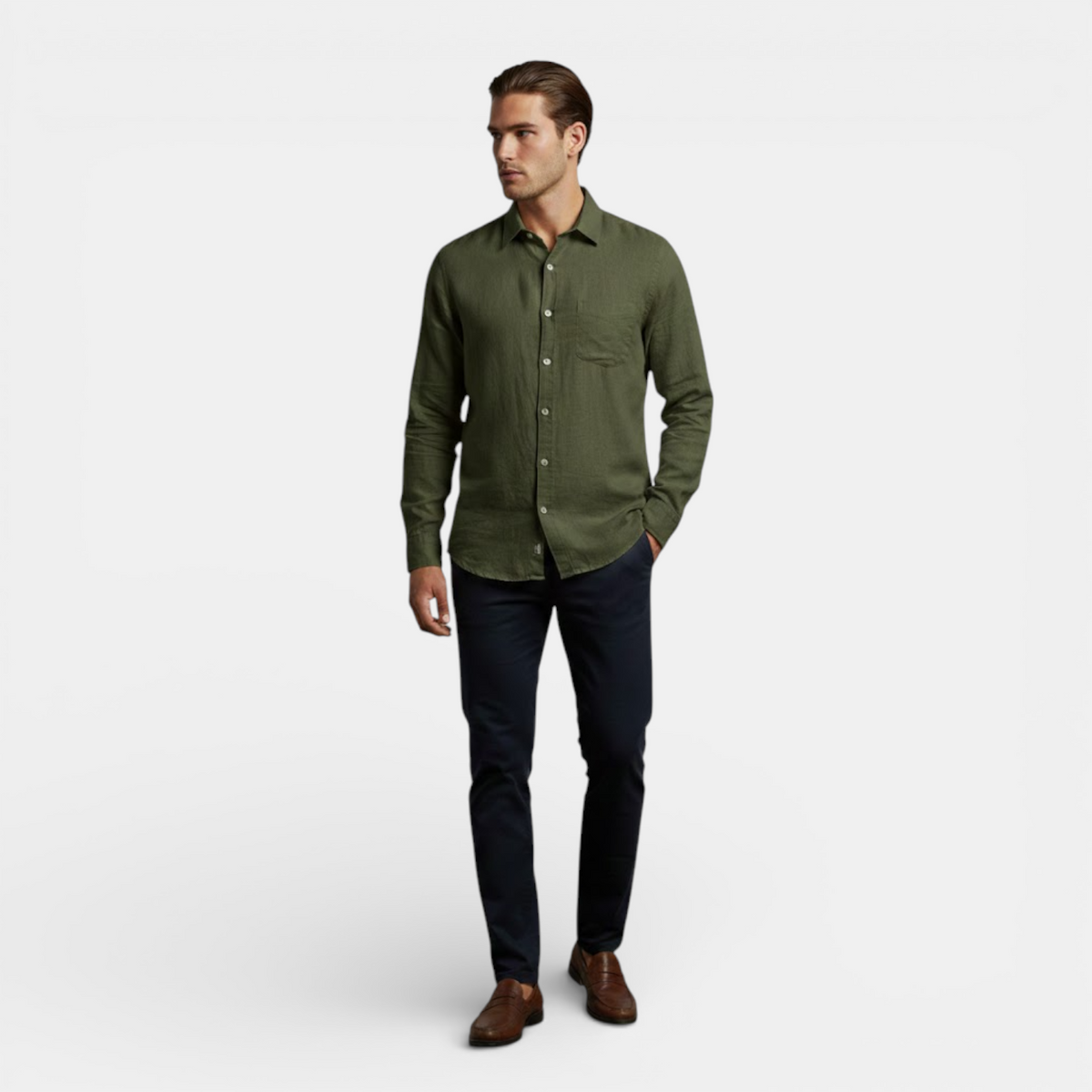 Men’s Long Sleeve Breathable Shirt for Summer Wear 5