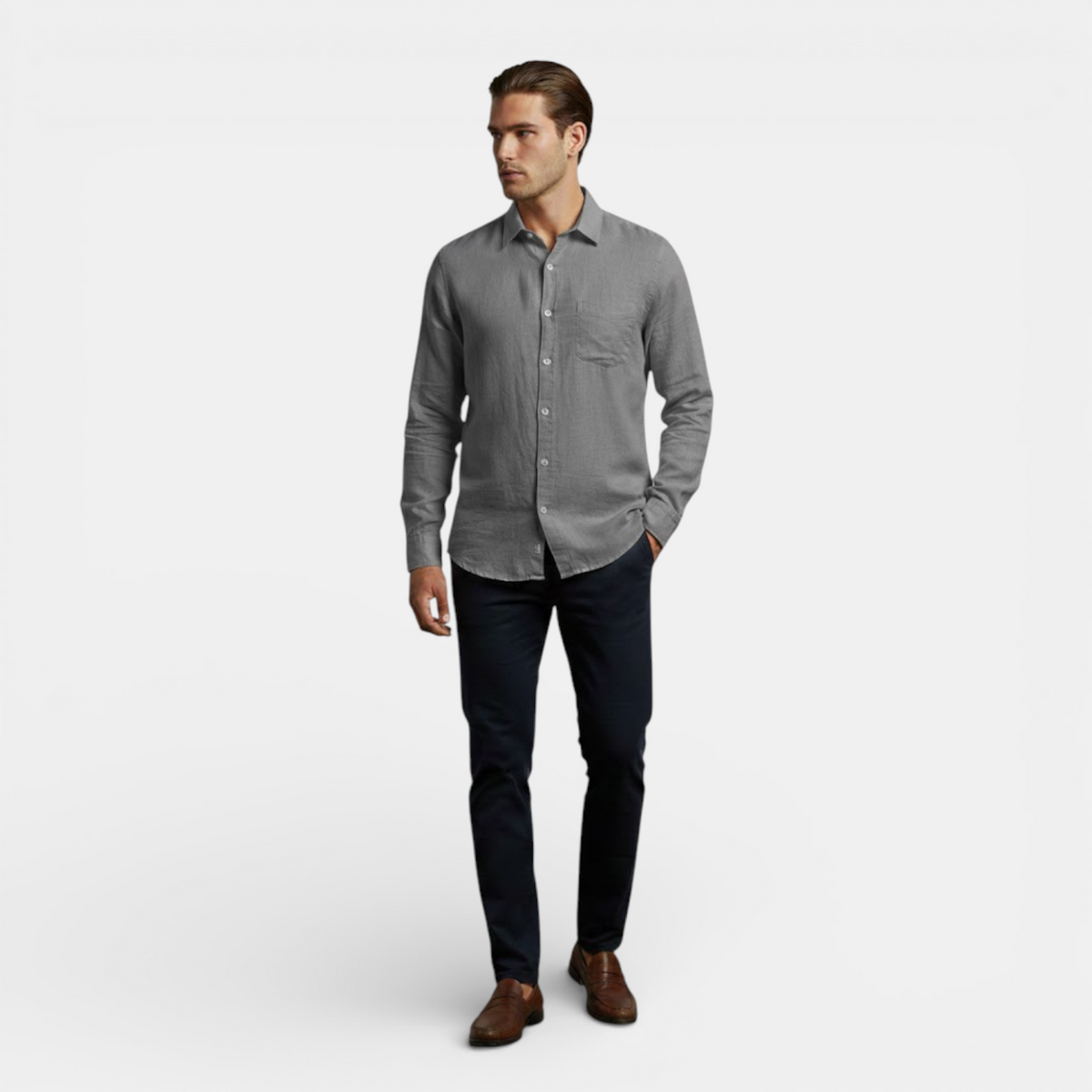 Men’s Long Sleeve Breathable Shirt for Summer Wear 6