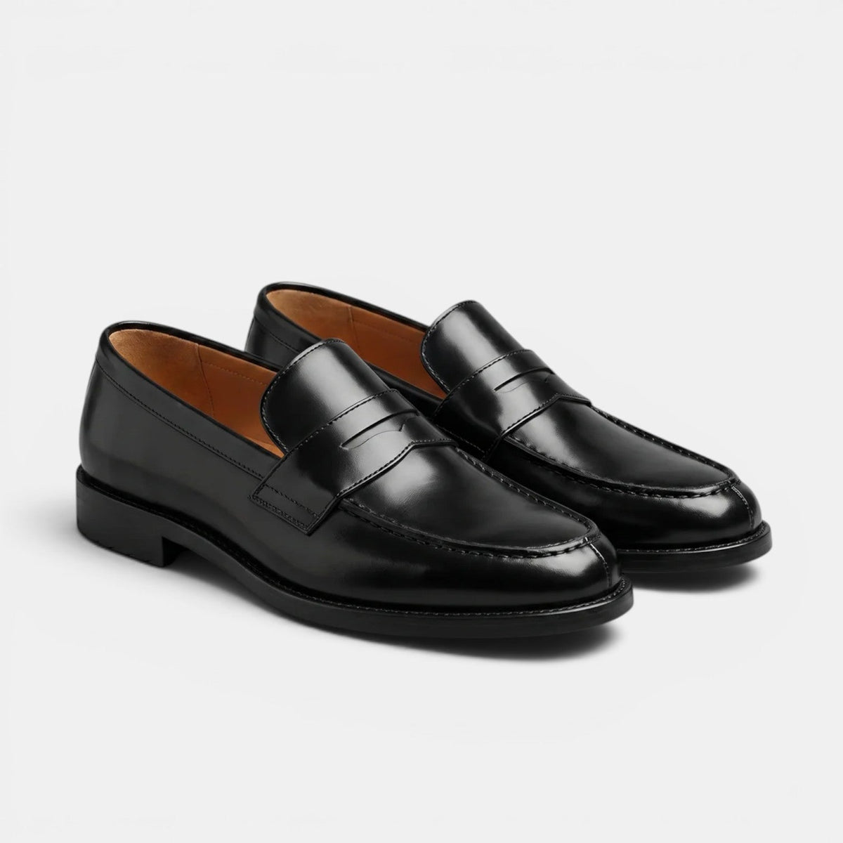 Men's Premium Leather Penny Loafers Classic Dress Shoes 0