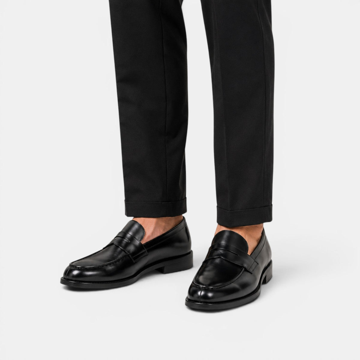 Men's Premium Leather Penny Loafers Classic Dress Shoes 1