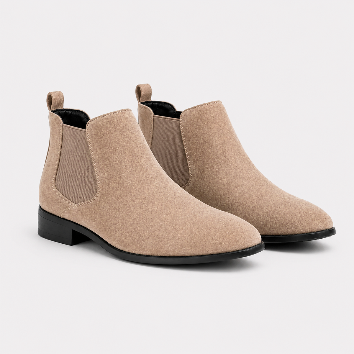 Men's Suede Chelsea Boots Comfortable Slip-On Casual Boots 0