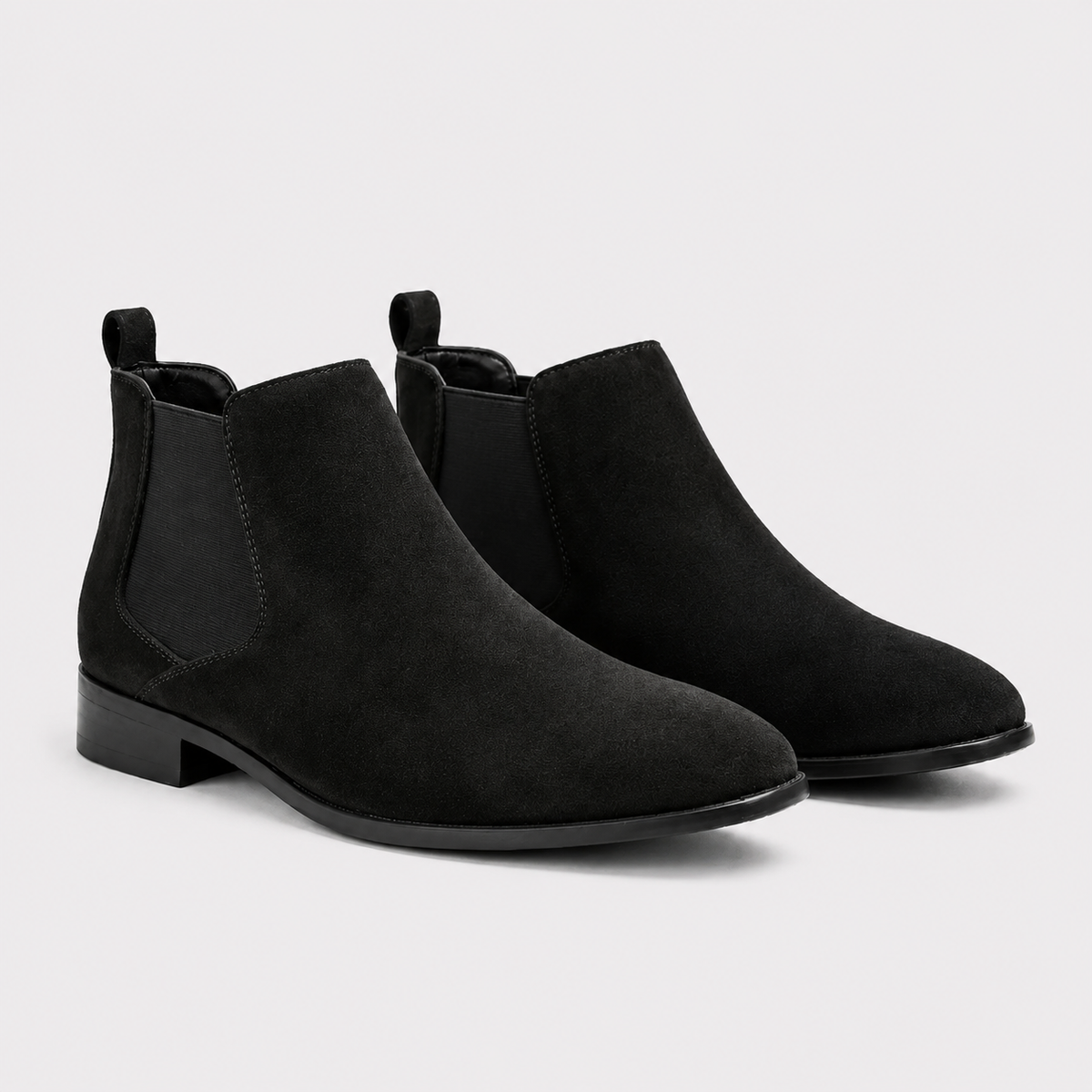Men's Suede Chelsea Boots Comfortable Slip-On Casual Boots 4