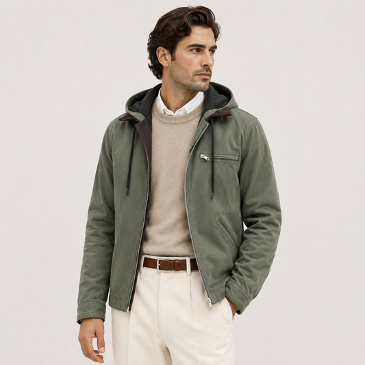 Men's Warm Hooded Winter Jacket with Soft Fleece Lining 0