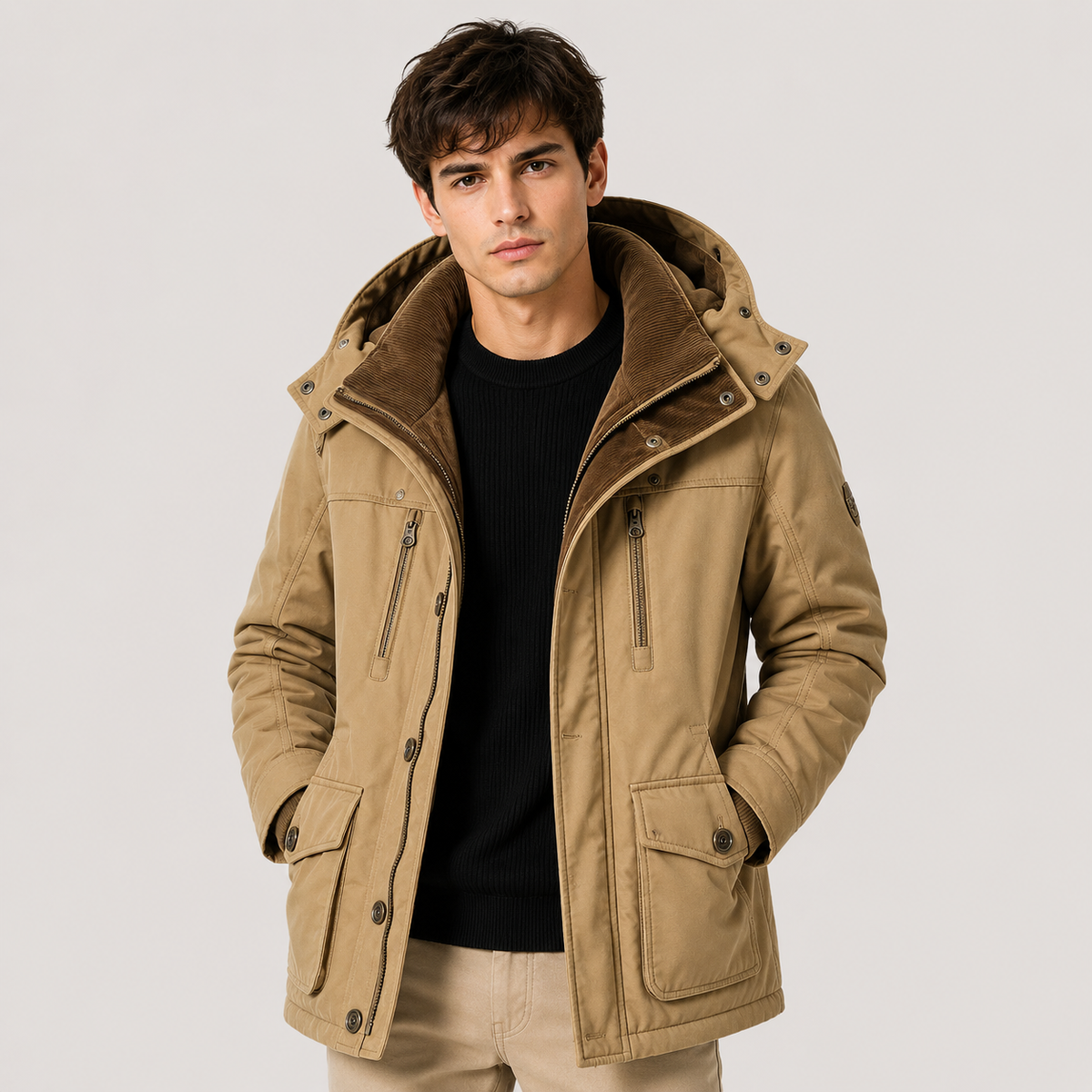 Men's Winter Parka Insulated Water Resistant Cold Weather 0