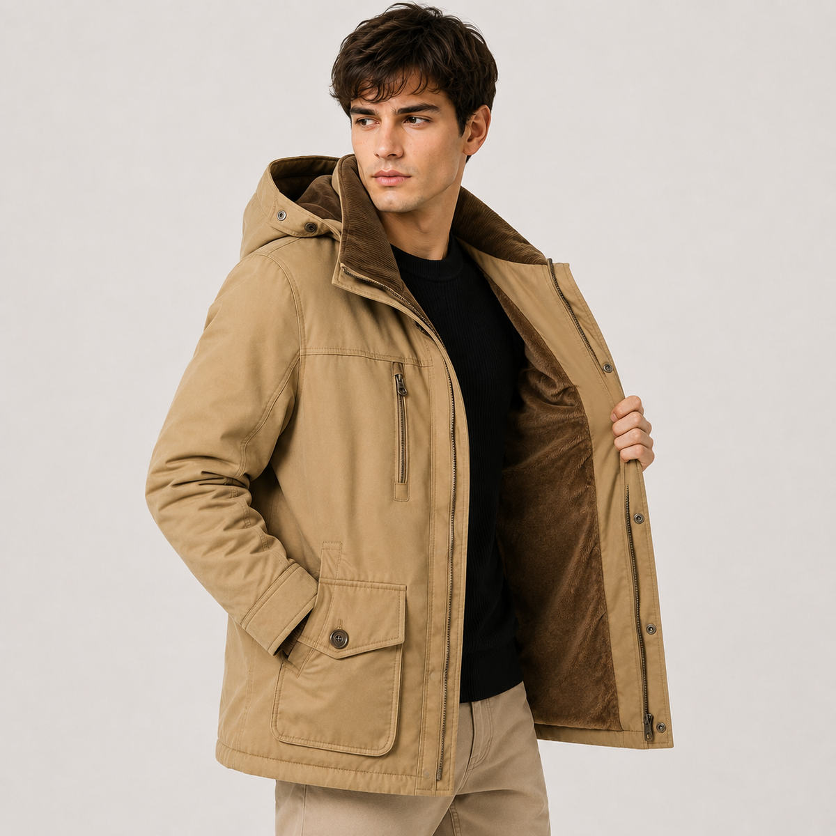 Men's Winter Parka Insulated Water Resistant Cold Weather 1
