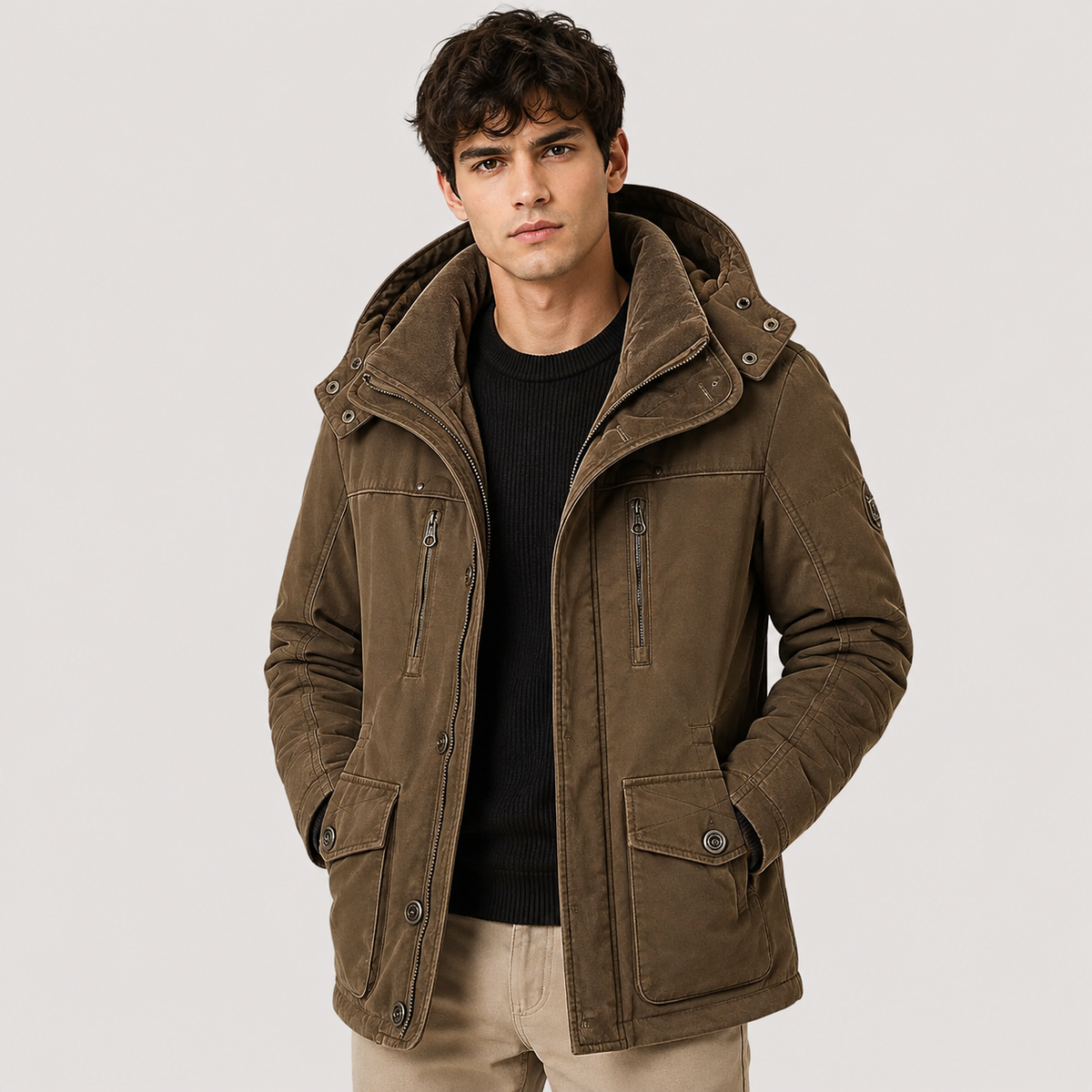 Men's Winter Parka Insulated Water Resistant Cold Weather 5