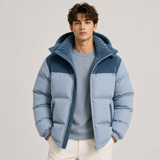 Men's Winter Puffer Jacket Thickened Windproof and Hooded 0
