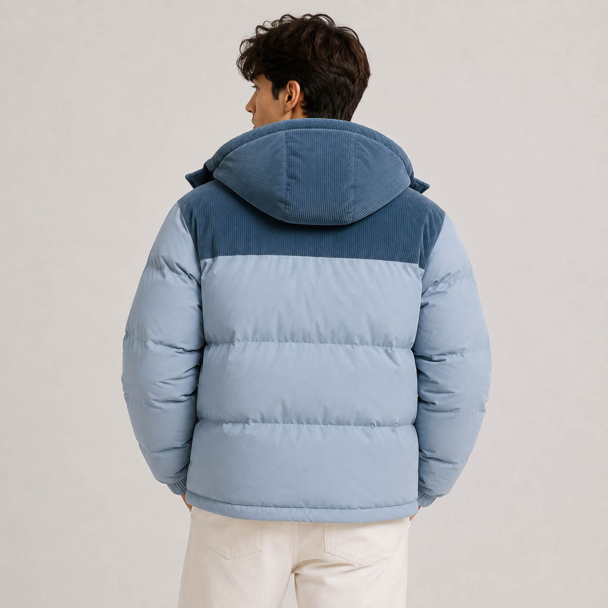 Men's Winter Puffer Jacket Thickened Windproof and Hooded 3