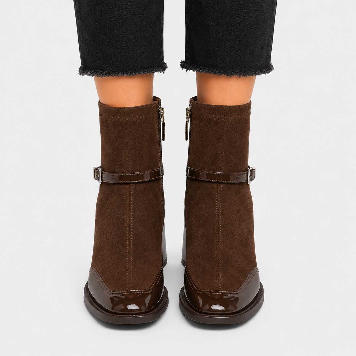 Women's Comfortable Leather Looking Ankle Boots for Work and Casual Wear