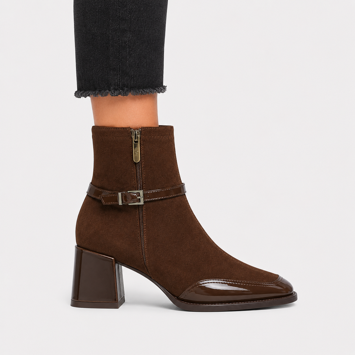 Women's Comfortable Leather Looking Ankle Boots for Work and Casual Wear