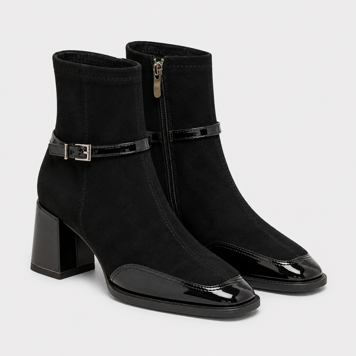 Women's Comfortable Leather Looking Ankle Boots for Work and Casual Wear