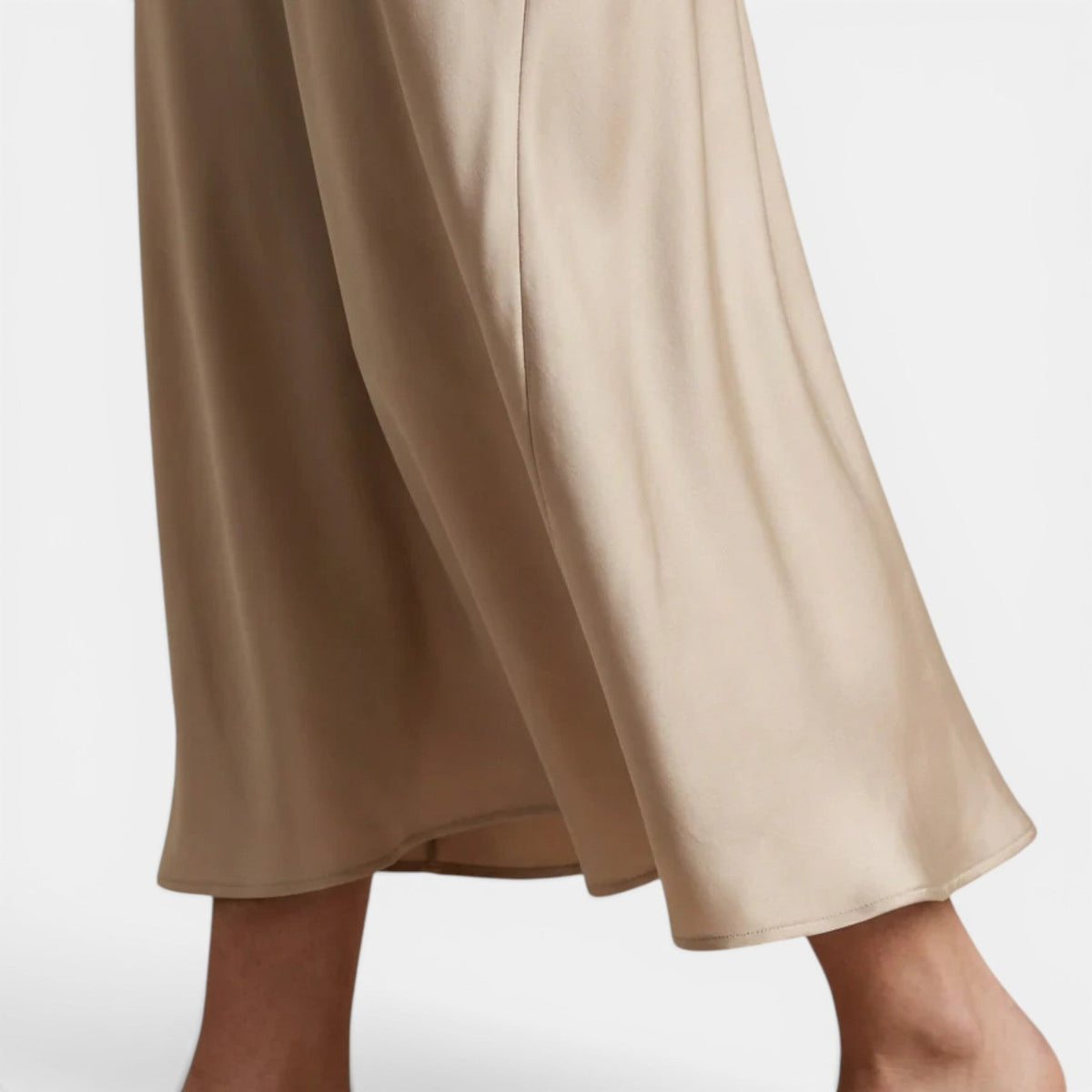 Women’s High Waist Silk Midi Skirt