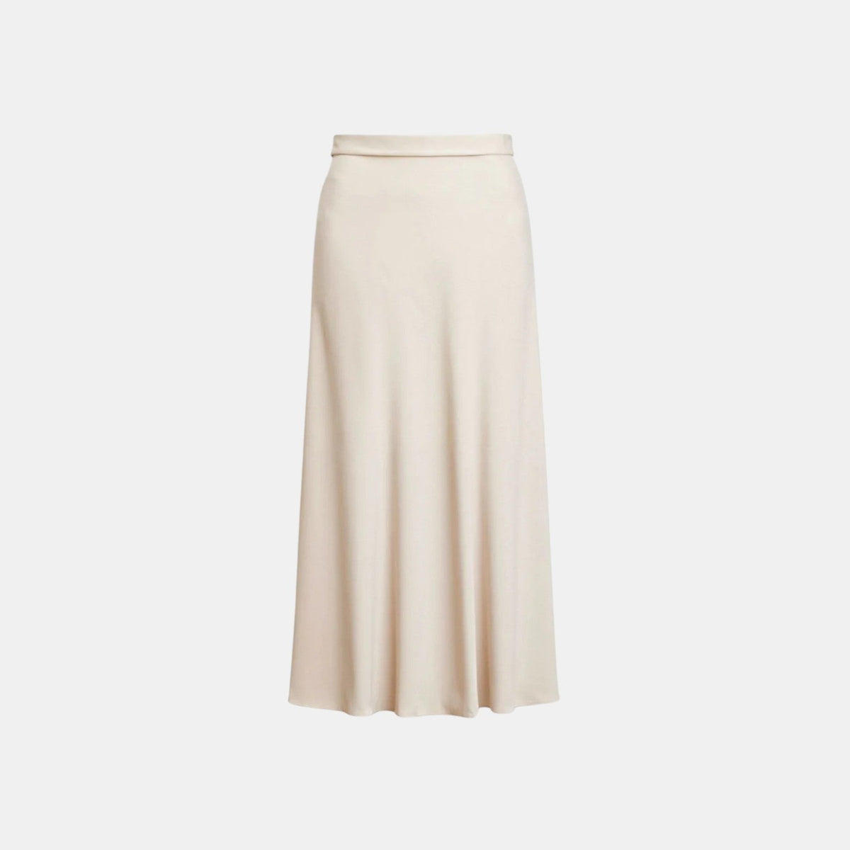 Women’s High Waist Silk Midi Skirt