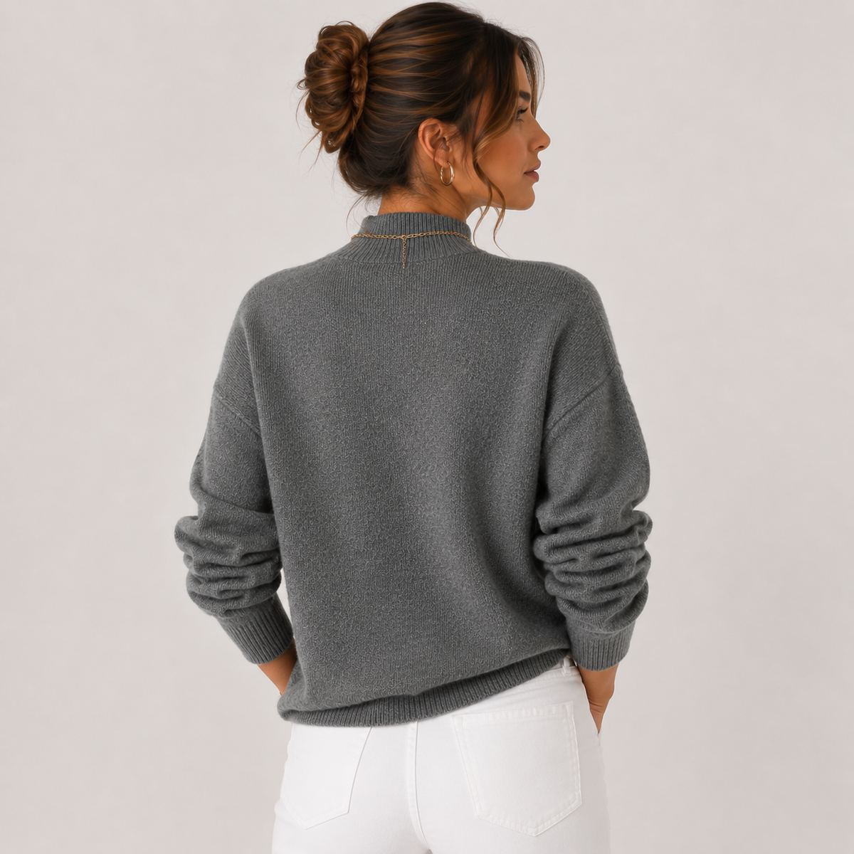 Women's Knit Turtleneck Sweater Cozy Lightweight Winter Pullover