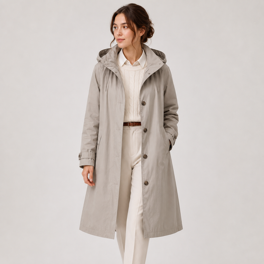 Women's Lightweight Hooded Windbreaker Water Resistant Rain Coat