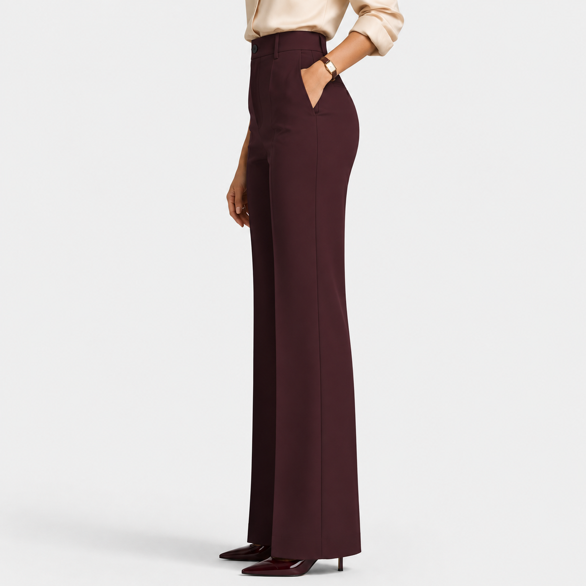 Women's Premium Wide Leg Trousers Comfortable Office Wear