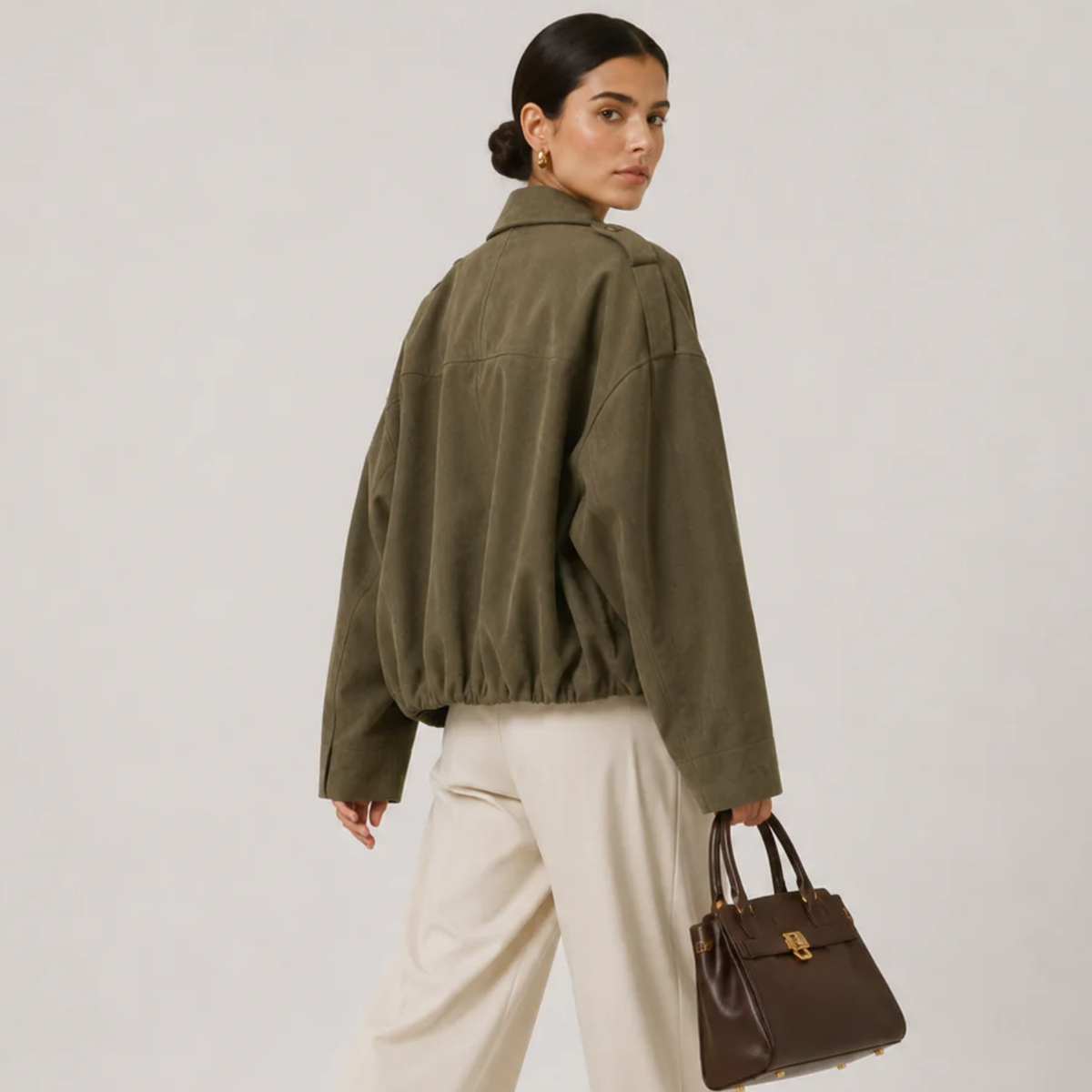 Women's Relaxed Fit Suede Jacket Timeless Refined Outerwear