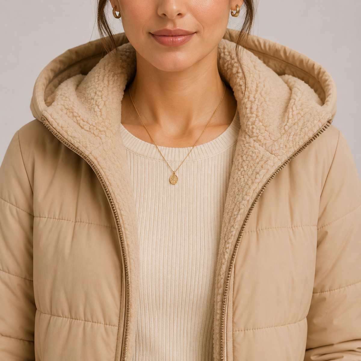 Women's Warm Long Hooded Winter Coat with Plush Lining